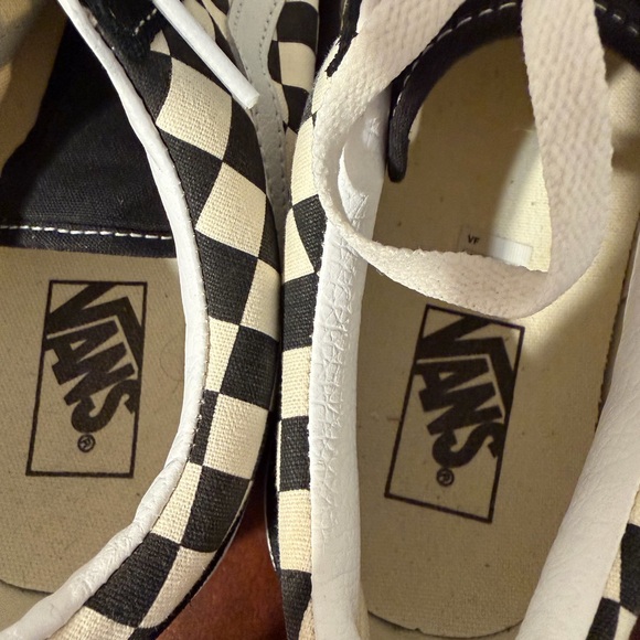 Vans Old Skool Checkerboard Sneakers Black And White Mens Size 10.5, Women’s 12 - Picture 7 of 11